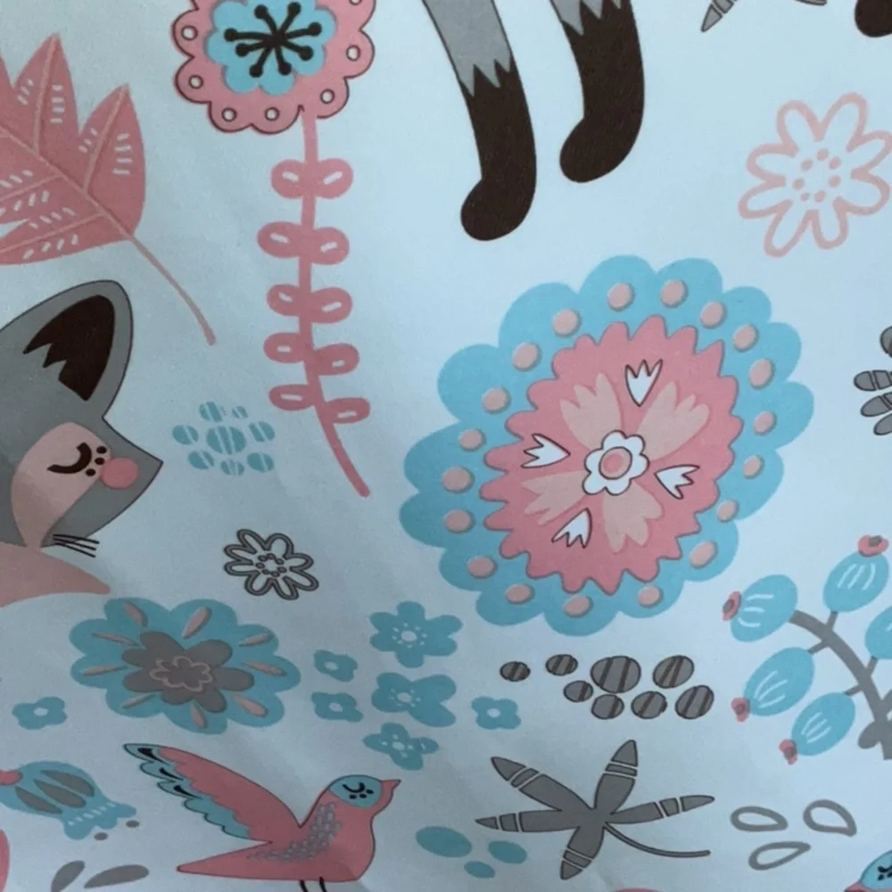 Pixie Fox Woodland 2 panels curtains.